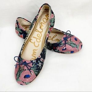 Sam Edelman embroidered floral Felicia Ballet Flat size 7